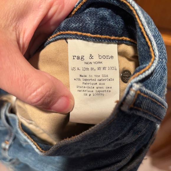 Rag & Bone X Boyfriend Embroidered Jeans Size 28 - Picture 9 of 11
